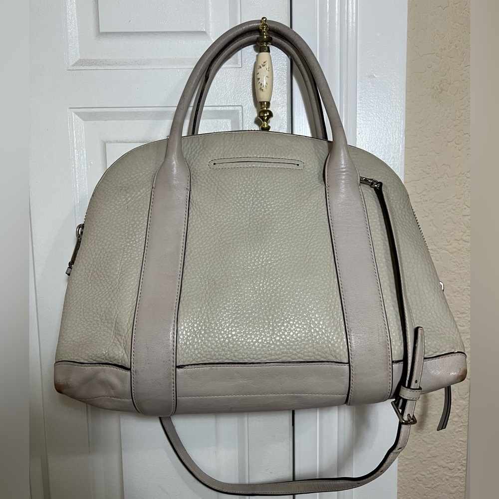 Coach Preston Bleeker Satchel Pebbled leather gray bag # 30144 - Picture 2 of 9